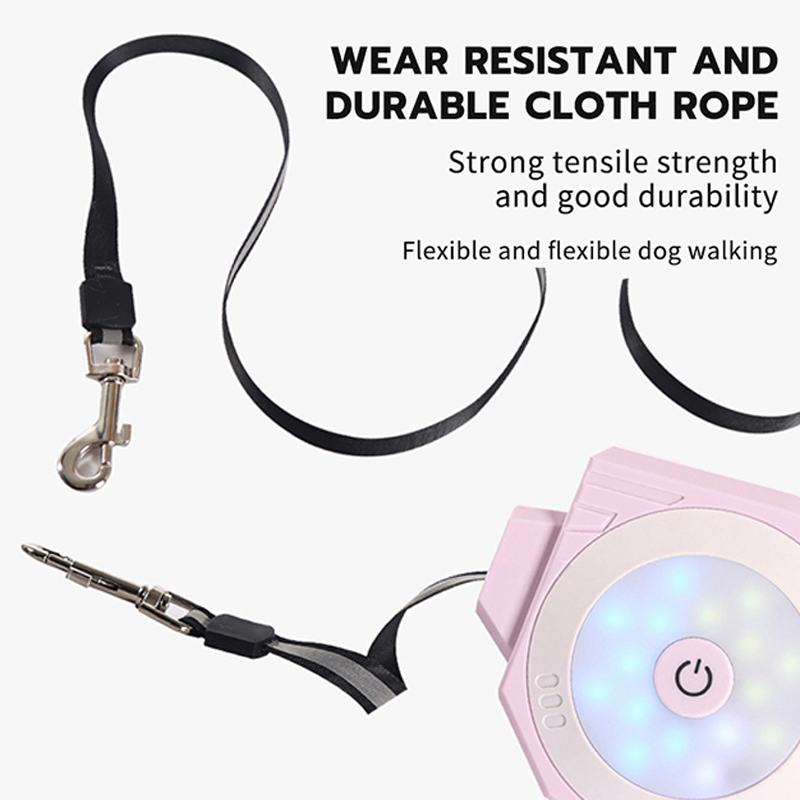 Pet Products Supplier Automatic Extending dog Leash High Quality Retractable Pet Rope Multi Color Led Dog Leash With Flashlight