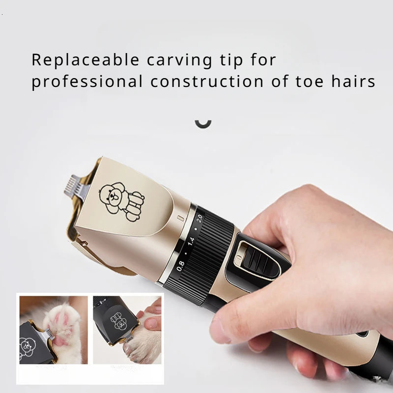 Dog Professional Hair Clipper Electrical Grooming Trimmer for Pets USB Rechargeable Shaver Low Decibel Animals Haircut Machine 241125