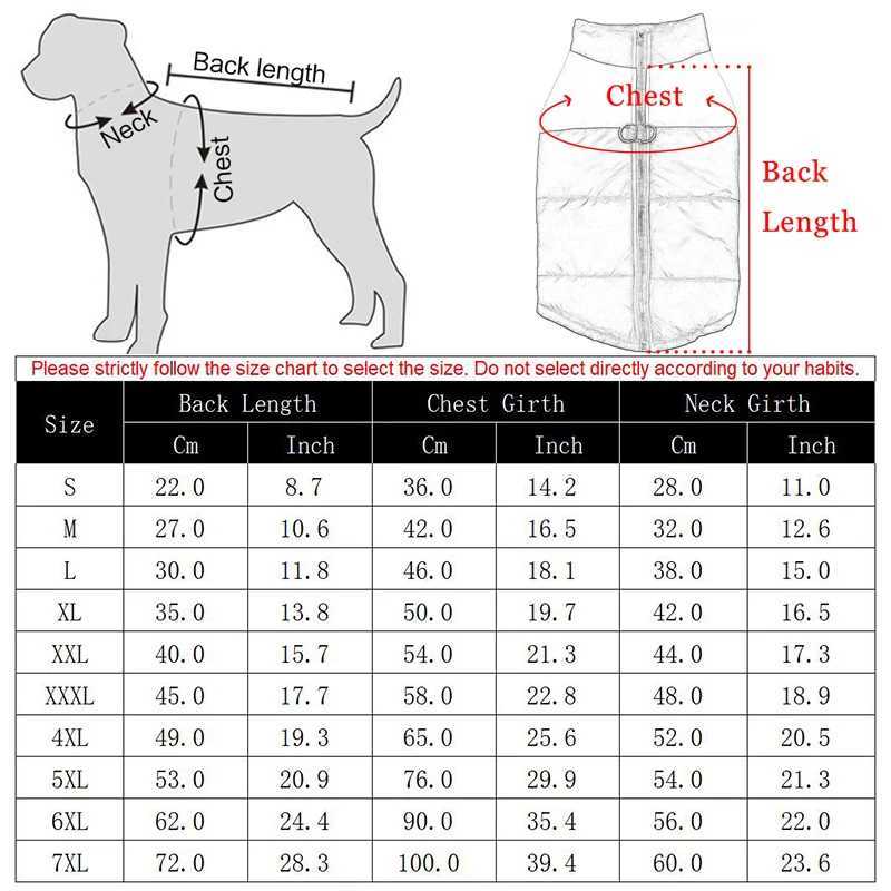 Winter Pet Dog Clothes Warm Big Dog Coat Puppy Clothing Waterproof Pet Vest Jacket For Small Medium Large Dogs Golden RetrieverXJ250109