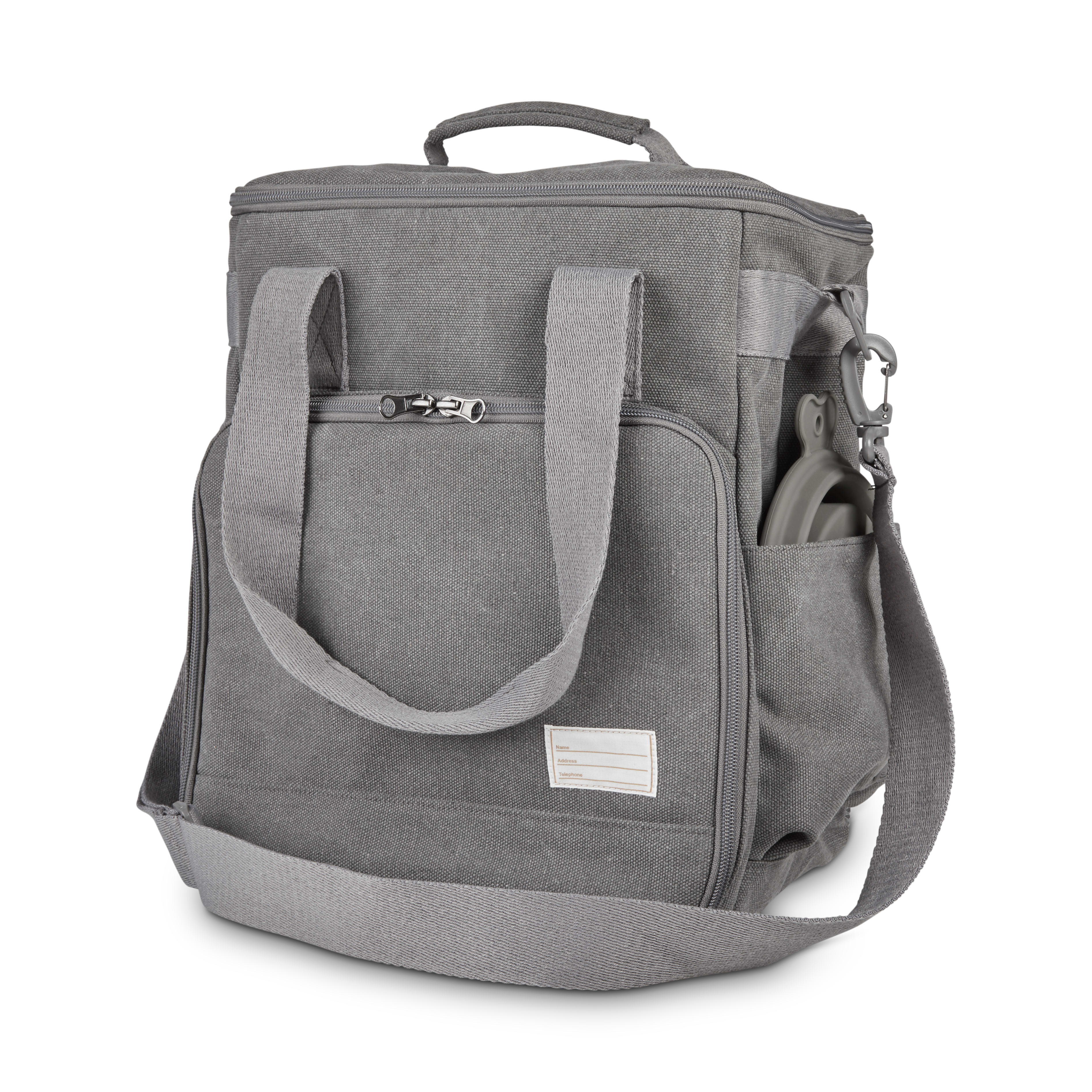 Reddy Grey Canvas Weekender Bag, Medium