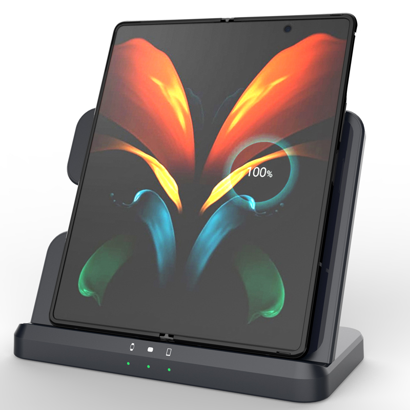 15W 3 In 1 Wireless Charger Stand Fast Charging Dock Station For Samsung Z Fold Flip S24 Ultra S23 FE S22 S21 S20 Galaxy Watch 5 4 3 Active 2 Gear S3 
