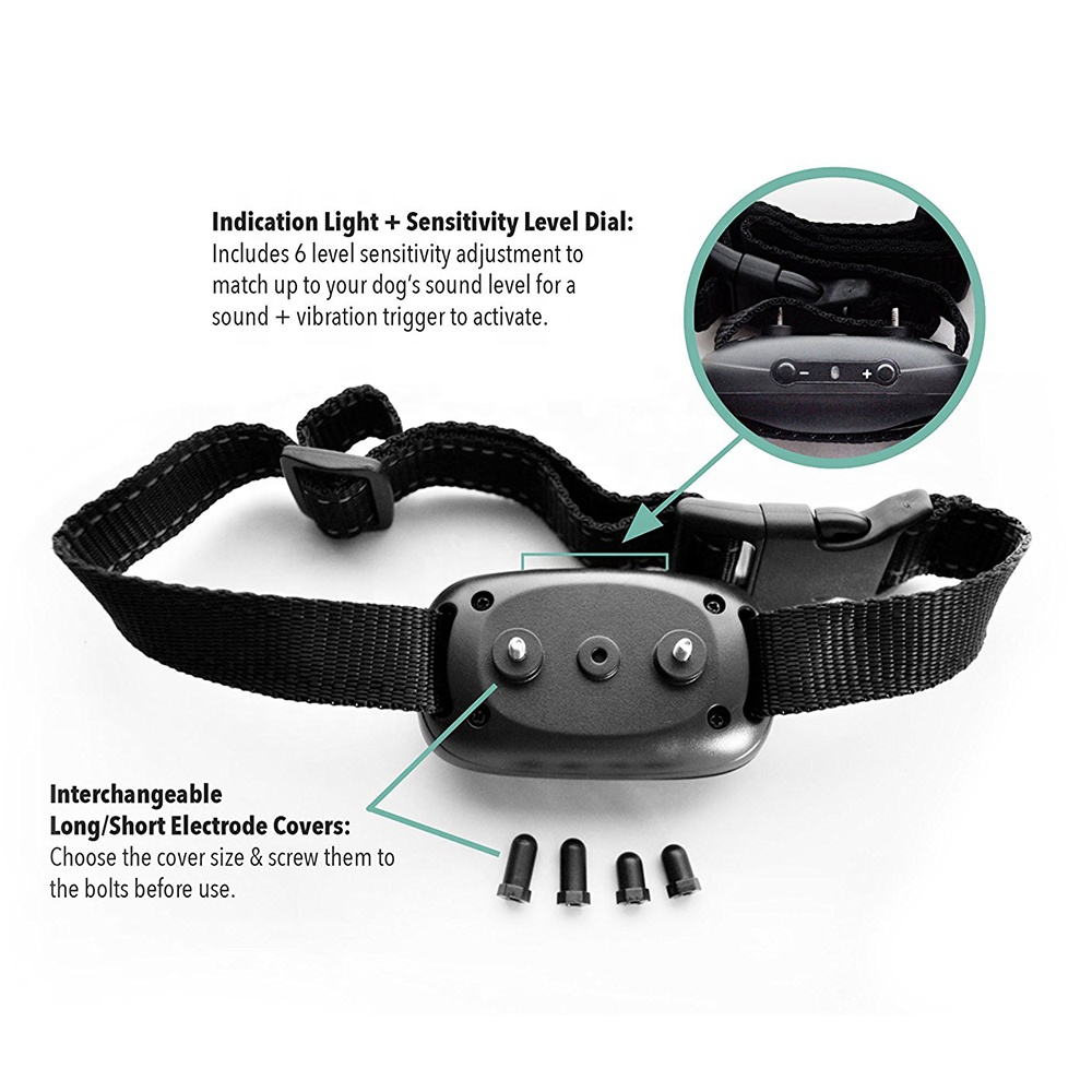 Hot Selling A mazon Pet Accessories Portable Electric Shock Device No Bark Dog Collar For French Bulldog