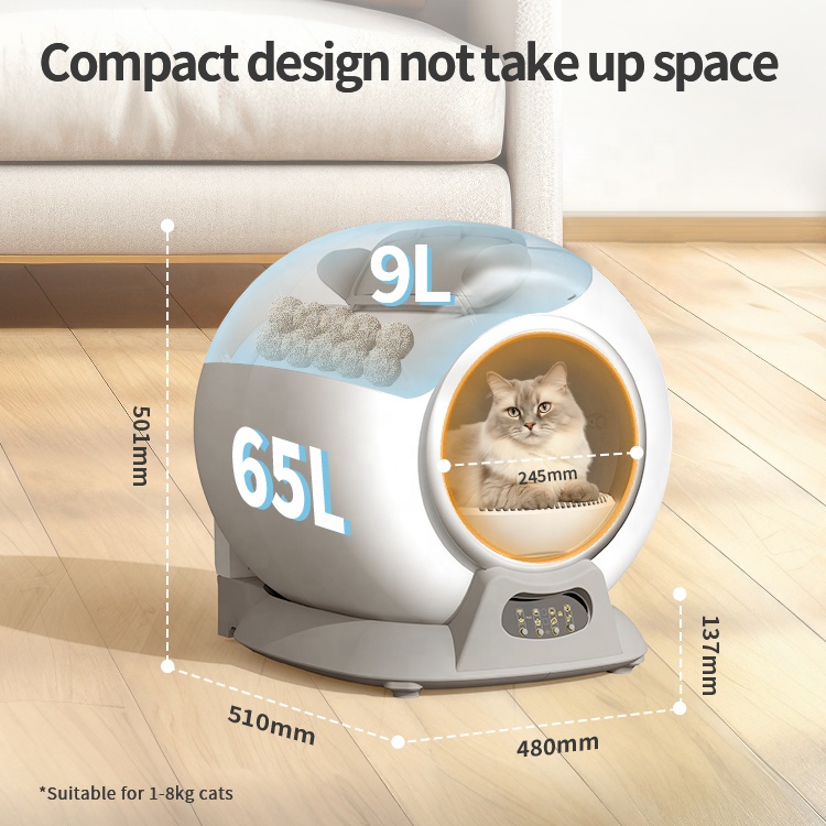 Self Cleaning Intelligent Litter Basin Smart Cat Litter Box Automatic Cat Toilet Tray