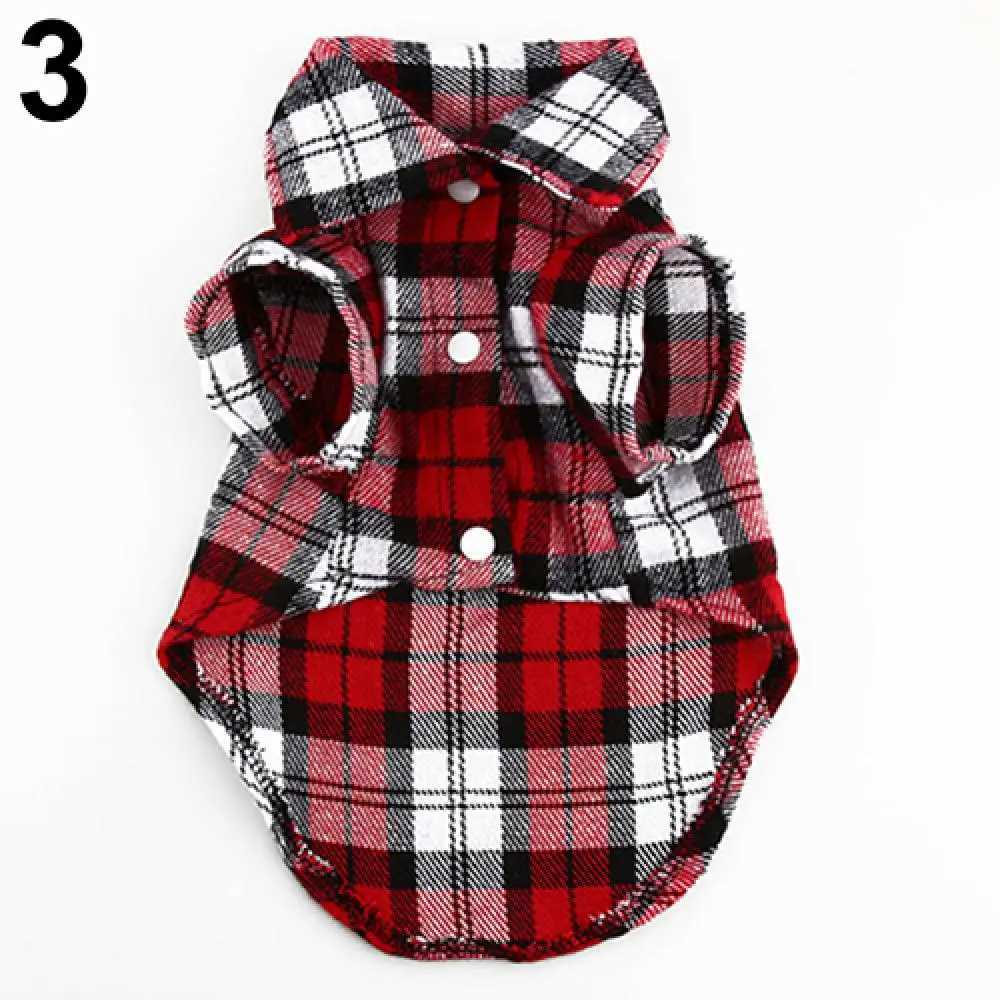 Small Dog Jacket dog clothes Pet Plaid Shirt Lapel Coat Cat Jacket Clothes Costume Tops dog accessories 2021XJ241125