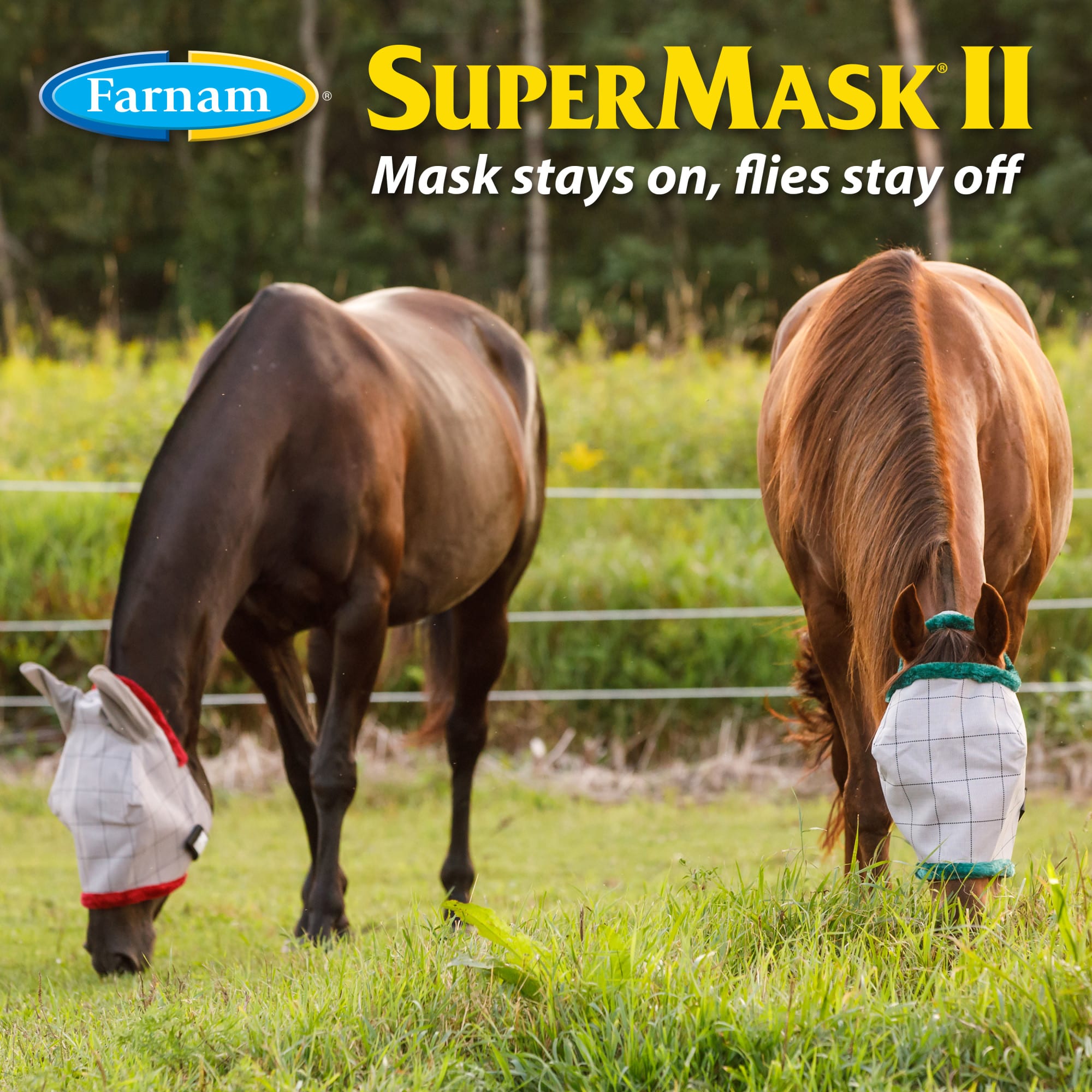 Farnam SuperMask II Classic Horse Fly Mask, with Ears, Small