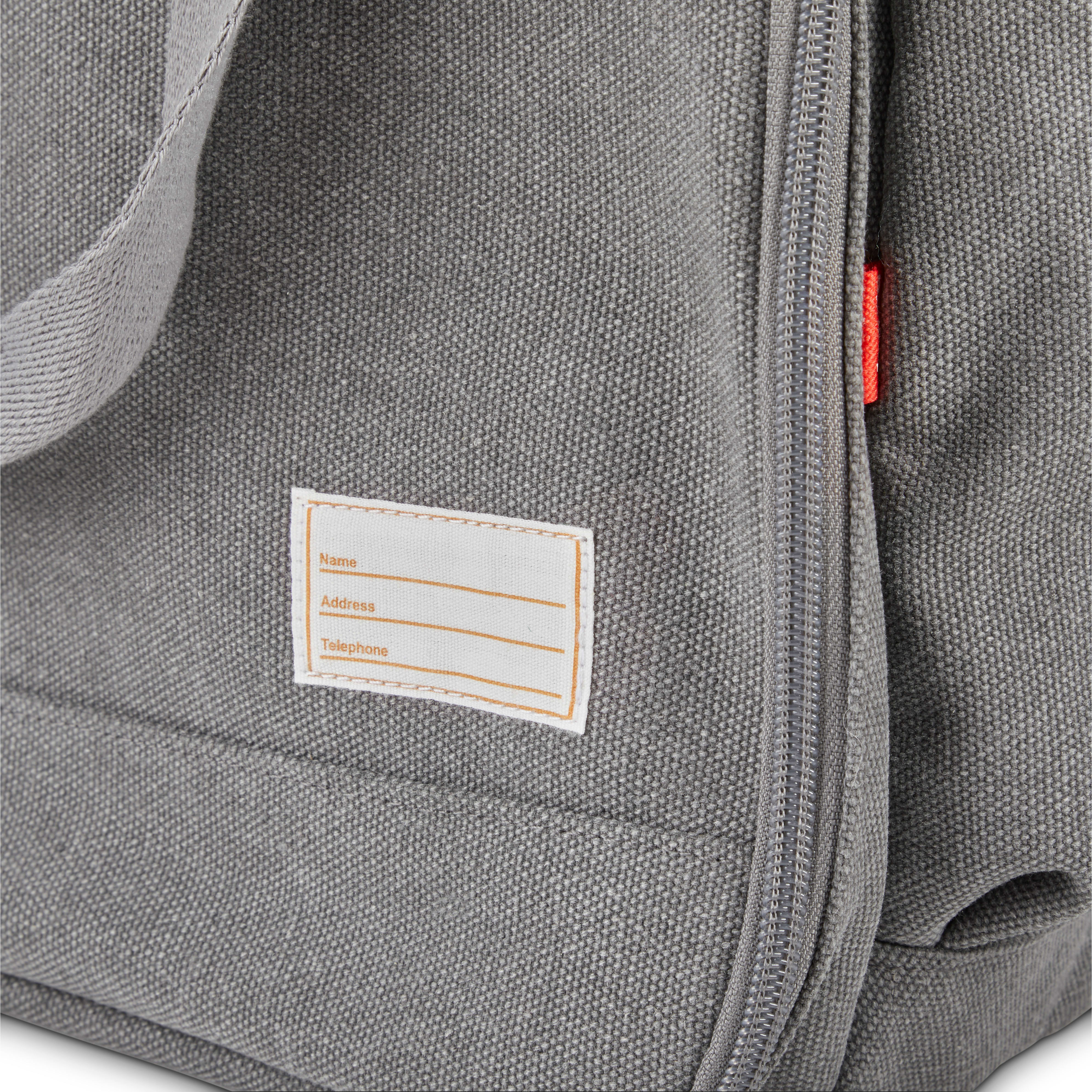Reddy Grey Canvas Weekender Bag, Medium
