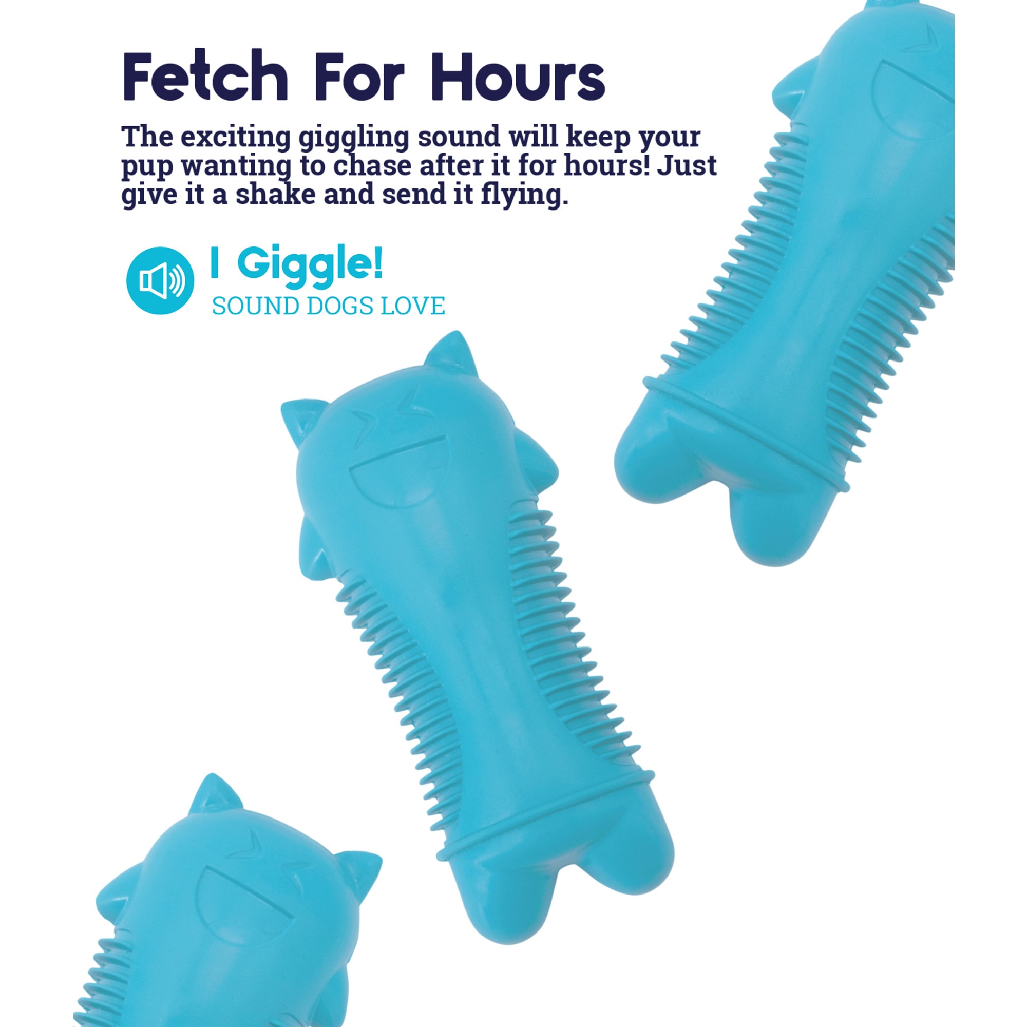 Petstages Noisy Fetching Fun Giggle Kitty Fetch Dog Toy, Small