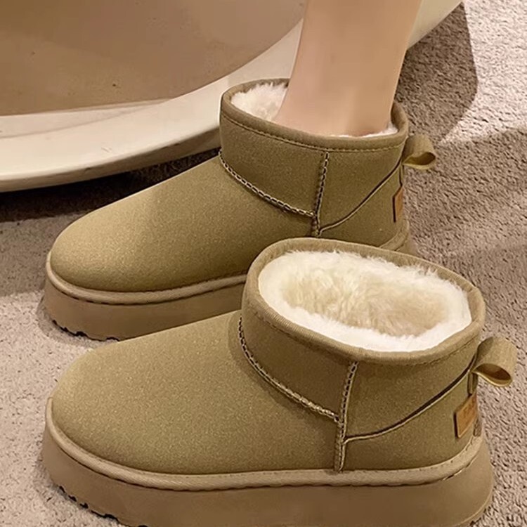 designer boot Velvet snow boots for women, thick soled 2024 winter new fur integrated fashion short boots, thick anti slip cotton shoes 651