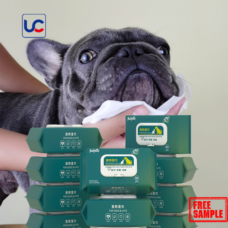 Factory Customization Pet Cleaning Wipes Cat Dog Dental Available Pet Deodorizing Wipes Non-woven Pet Wipes Private Label