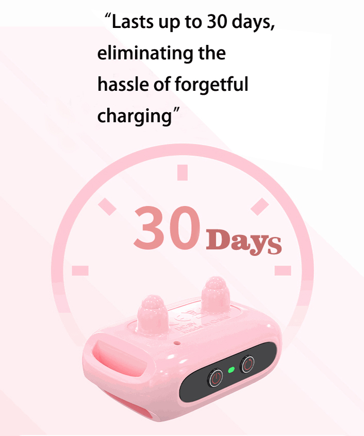 Rechargeable Anti-Bark Training Collar Dogs Adjustable Baby Pink ABS Plastic Vibraction Pet Activity Tracking ODM OEM Options
