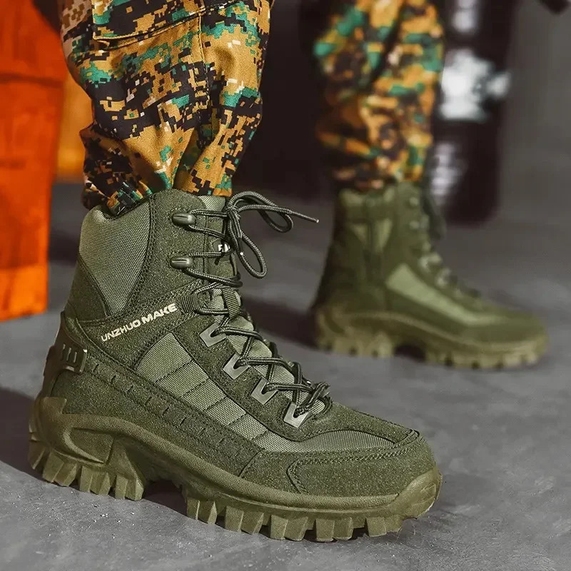 39-47 Men Boots Outdoor Combat Boots Tactical Boats High Top Desert Boots Army Men Tactical Durable Training Shoes Sports Unisex 241125