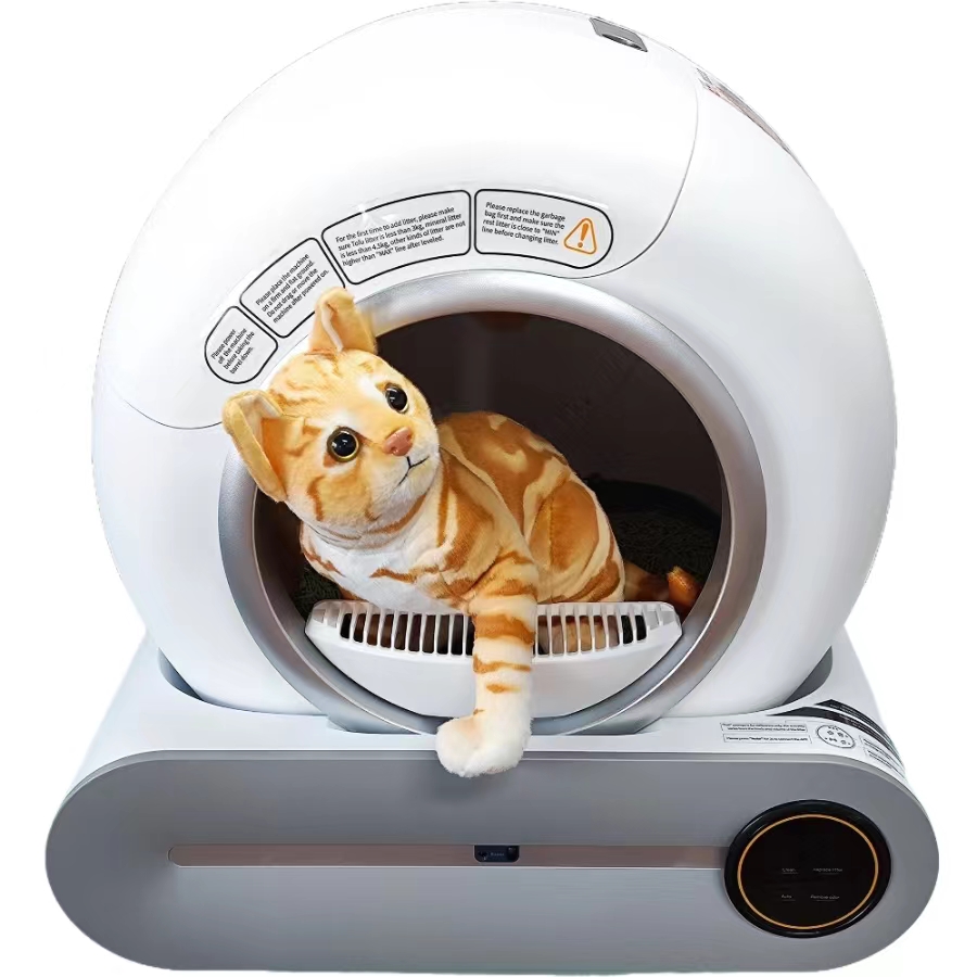 Smart Box Pet Toilet Anti Splash Cat Tray Cleaning Bath Basin Supplies stainless steel smart cat litter box