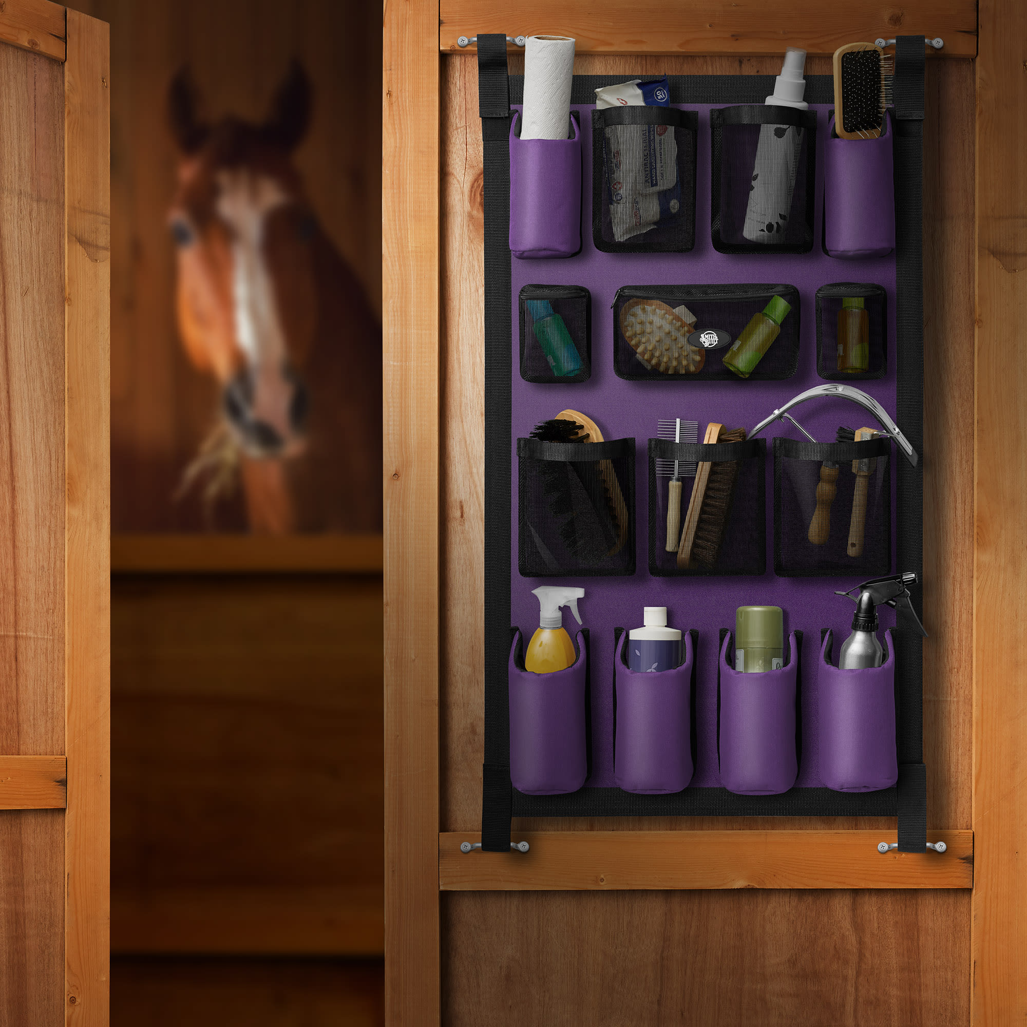SmithBuilt Purple Horse Trailer Grooming Bag, Large