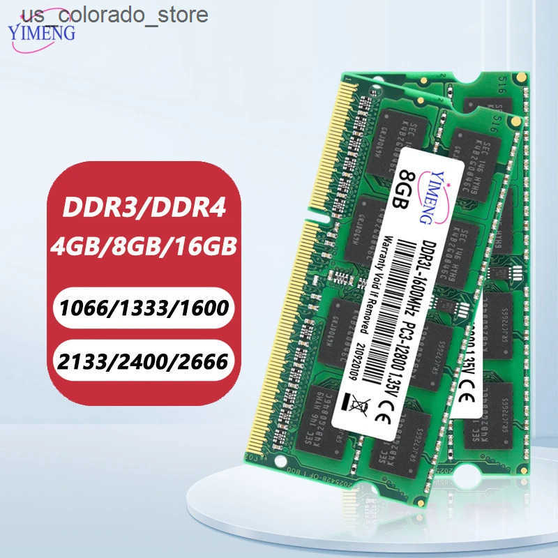 RAMs DDR3 DDR3L DDR4 8GB 16GB Laptop Memories Ram PC3 1.5V PC3L 1.35V 1066 1333 1600Mhz PC4 2133 2400 2666 3200Mhz SODIMM Memory Ram L240910