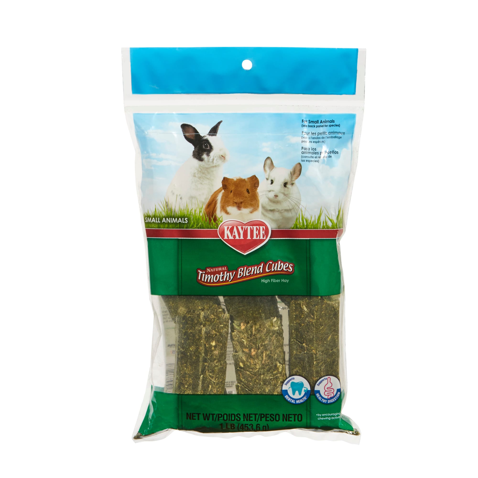 Kaytee Natural Timothy Blend Cubes for Rabbits & Small Animals, 16 oz.