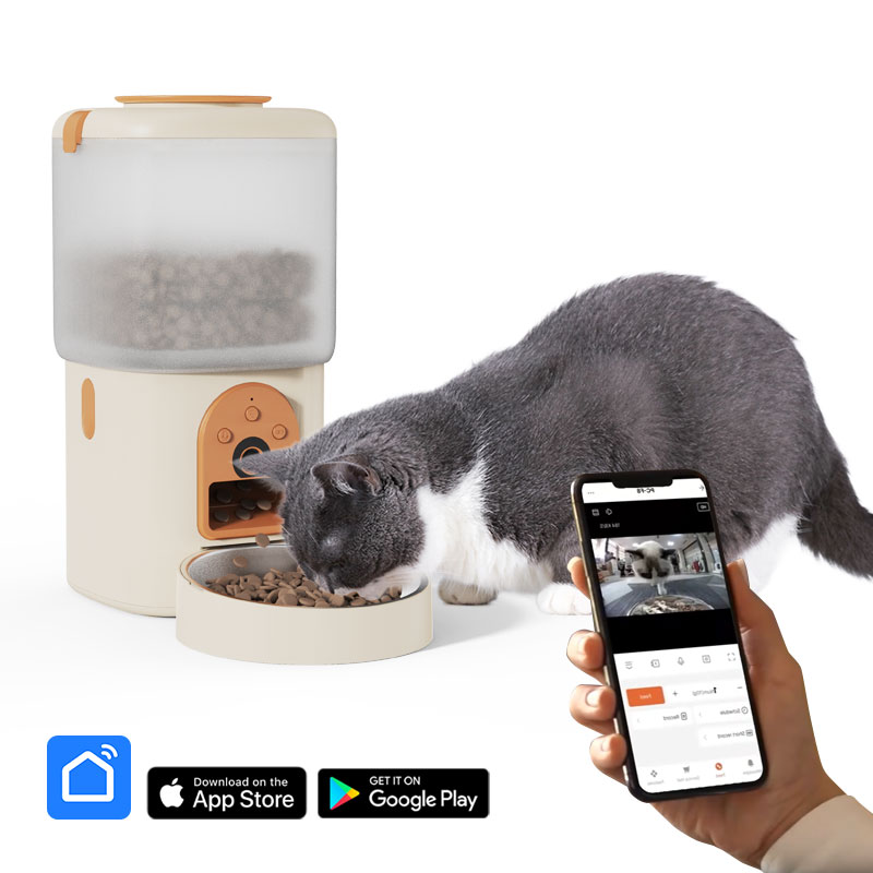 2 In 1 Smart Food And Water Feeder Camera Intelligent Electric Dog Cat Water Fountain Dispenser Wifi Automatic Pet Food Feeder