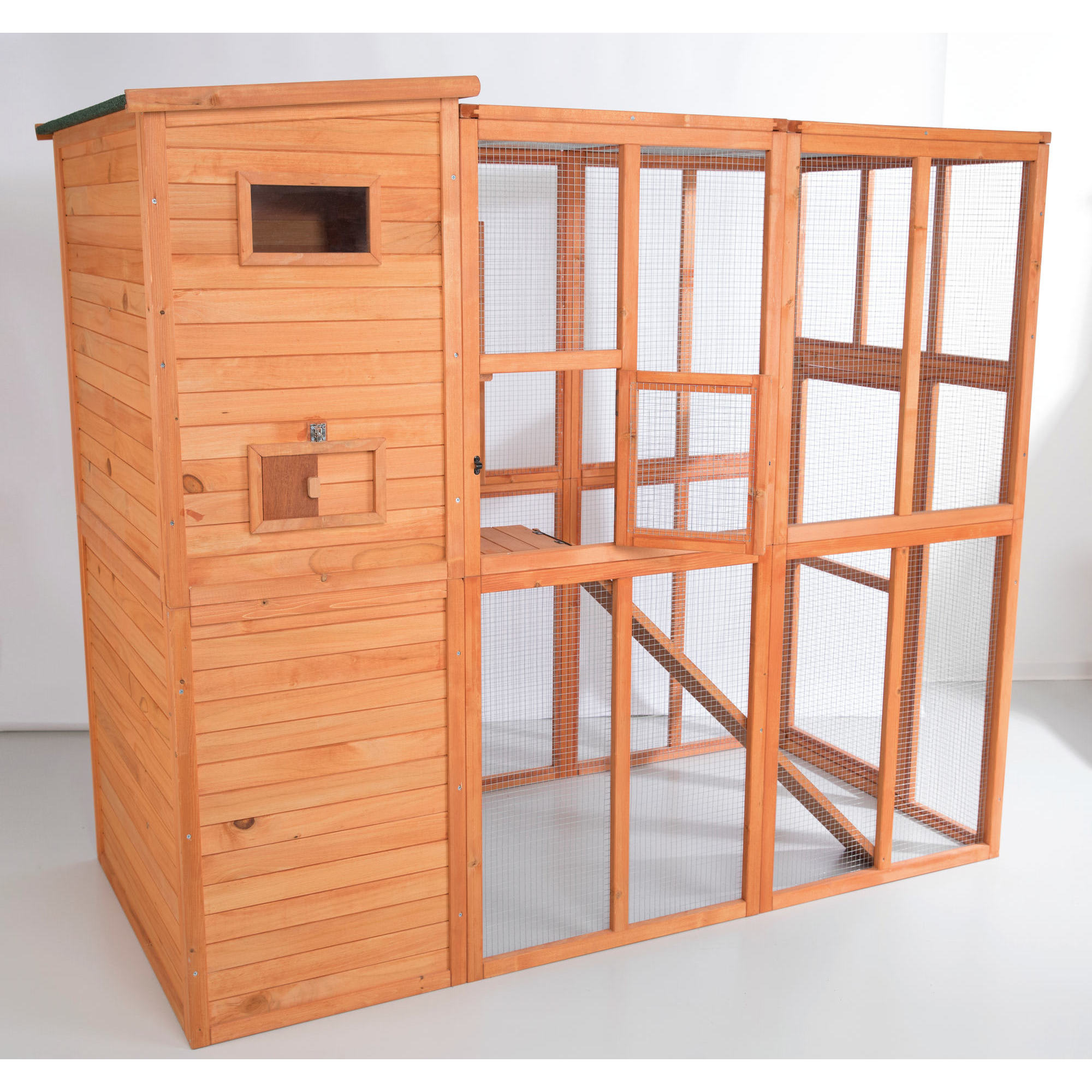 TRIXIE Wooden Outdoor Cat Run, 68.75"H