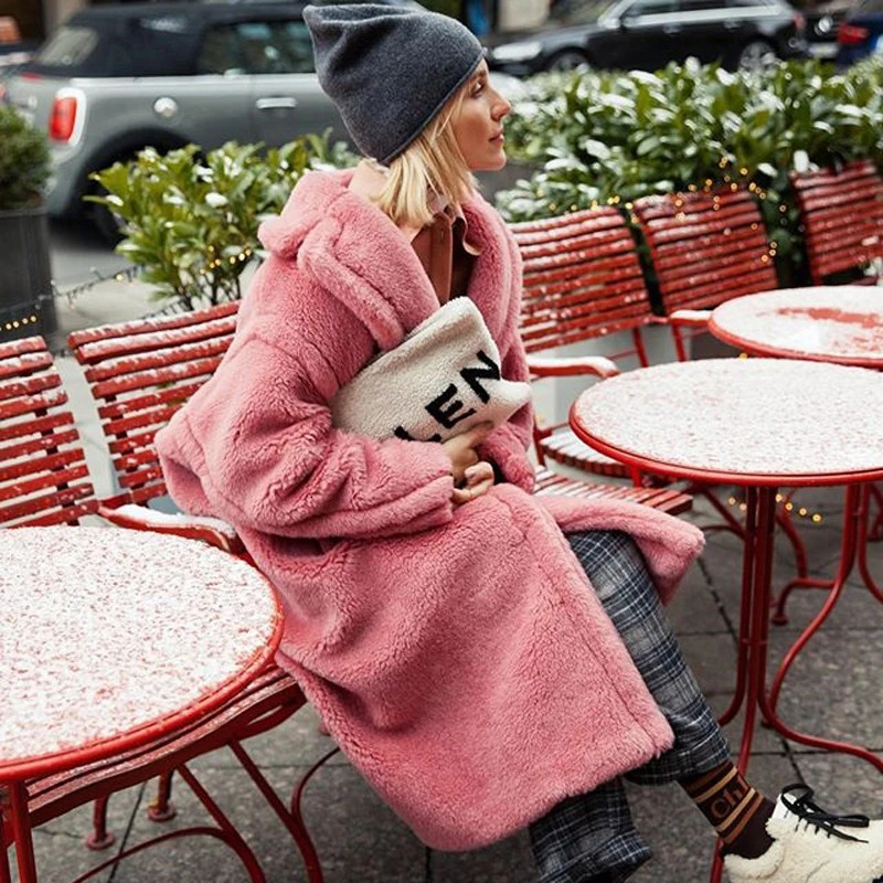 Plush Teddy Coat Womens Fur Teddy Jacket Womens Artificial Lambswool Fur Coat Womens Lambswool Fur Fluffy Long Coat 241118