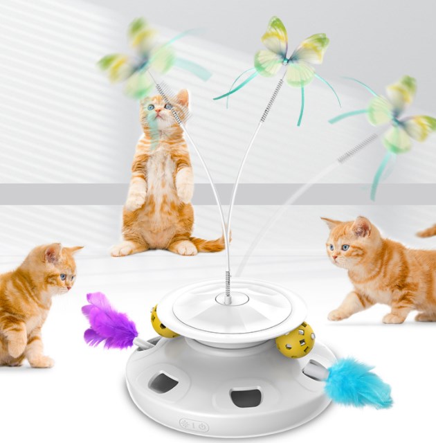 Novelty Designed Products 3 in 1 Cat Toys Rechargeable Interactive Cat Toys for Indoor Automatic Electric PetToy
