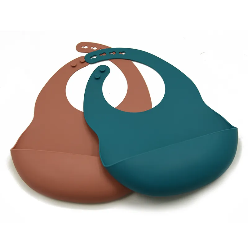 Silicone Bibs for Kids Newborn Baby Feeding Tableware Waterproof Baby Bib For Toddler Breakfast Feedings Dusty Lilac Taupe Multi Colors ZZ
