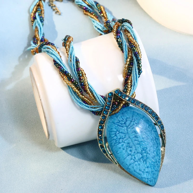 Fashion Bohemia Ethnic Handmade Necklace For Women Bijoux Multilayer Beads Chain Jewellery Choker Woman Gift 241122