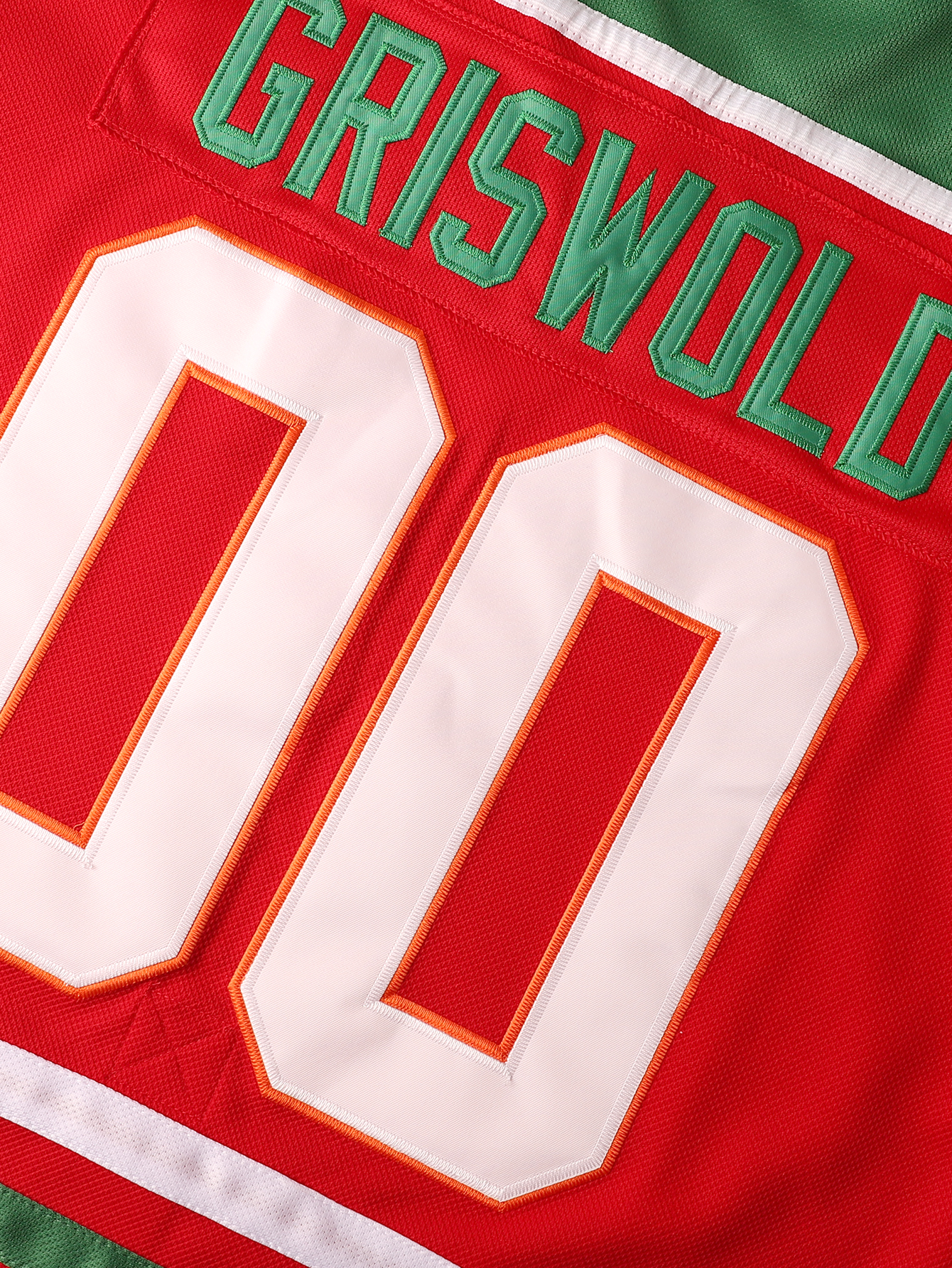 #00 GRISWOLD Men's Christmas Vacation Ice Hockey Jerseys White Red Black Stitched Name And Number Jeresy S-3XL