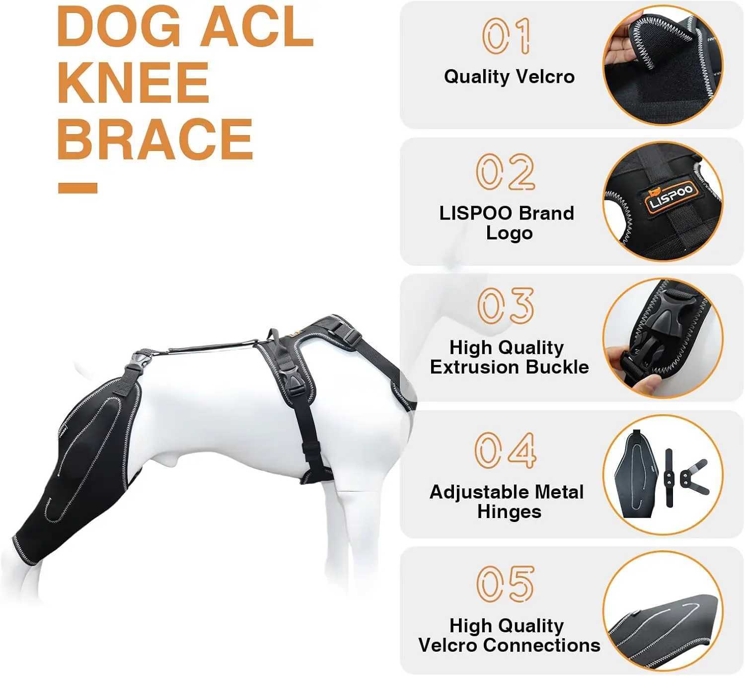 Dog knee brace for tearing Acl legs used to warm joints and relieve joint pain in the back for better recovery X241125