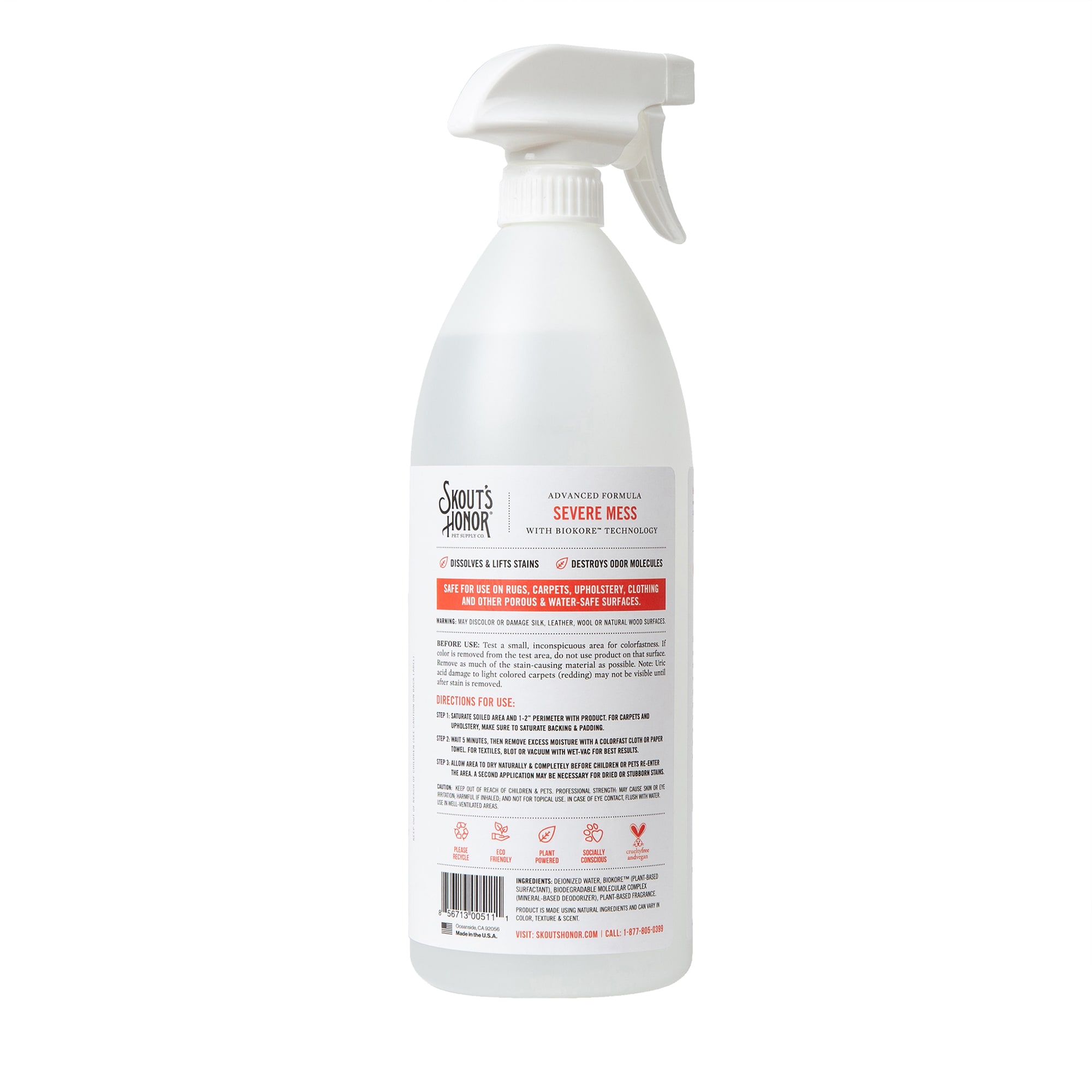 Skout's Honor Dog Stain & Odor Severe Mess Advanced Formula, 35 fl. oz.
