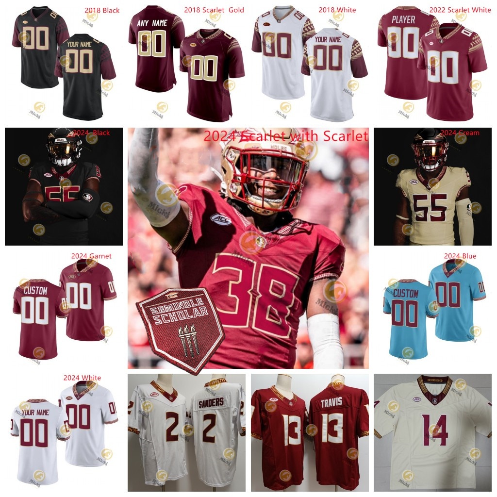 NFL Florida State Seminoles Football 2024 Newest Derrick Brooks DeMarcus Walker Josh Sweat Trey Marshall Ronald Darby Javien Elliott Devonta Freeman FSU jersey
