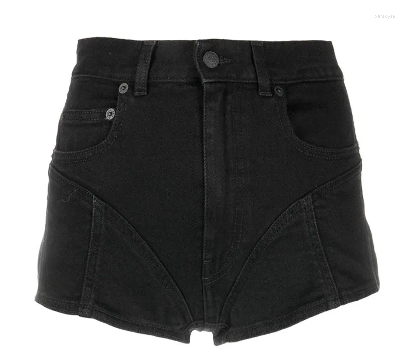 Women's Shorts Fashion Contrast Color Patchwork Denim Streetwear Trend High Waist Loose Short Jeans 2024 Summer 11XX3039
