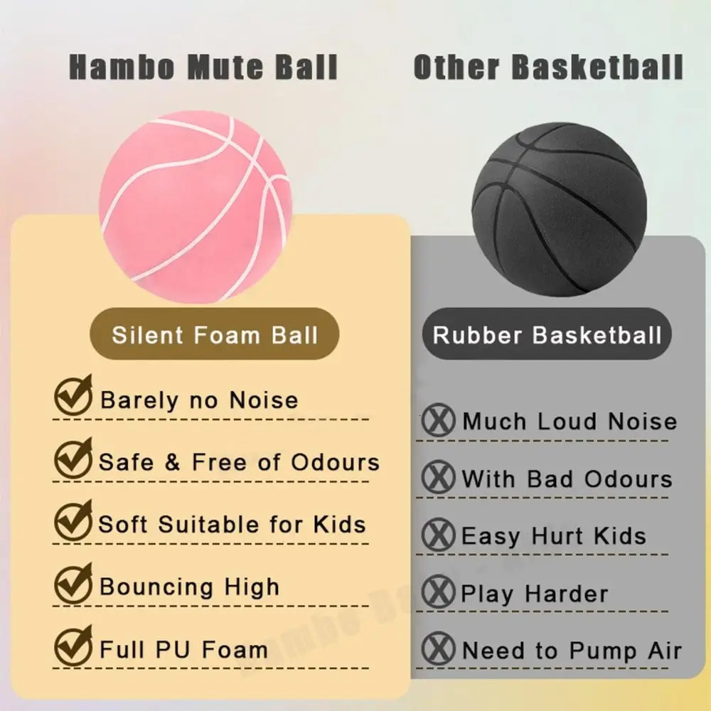 Silent Basketball Indoor Training Squeezable Mute Bouncing Pu Low Noise Ball For Various Activities 241120
