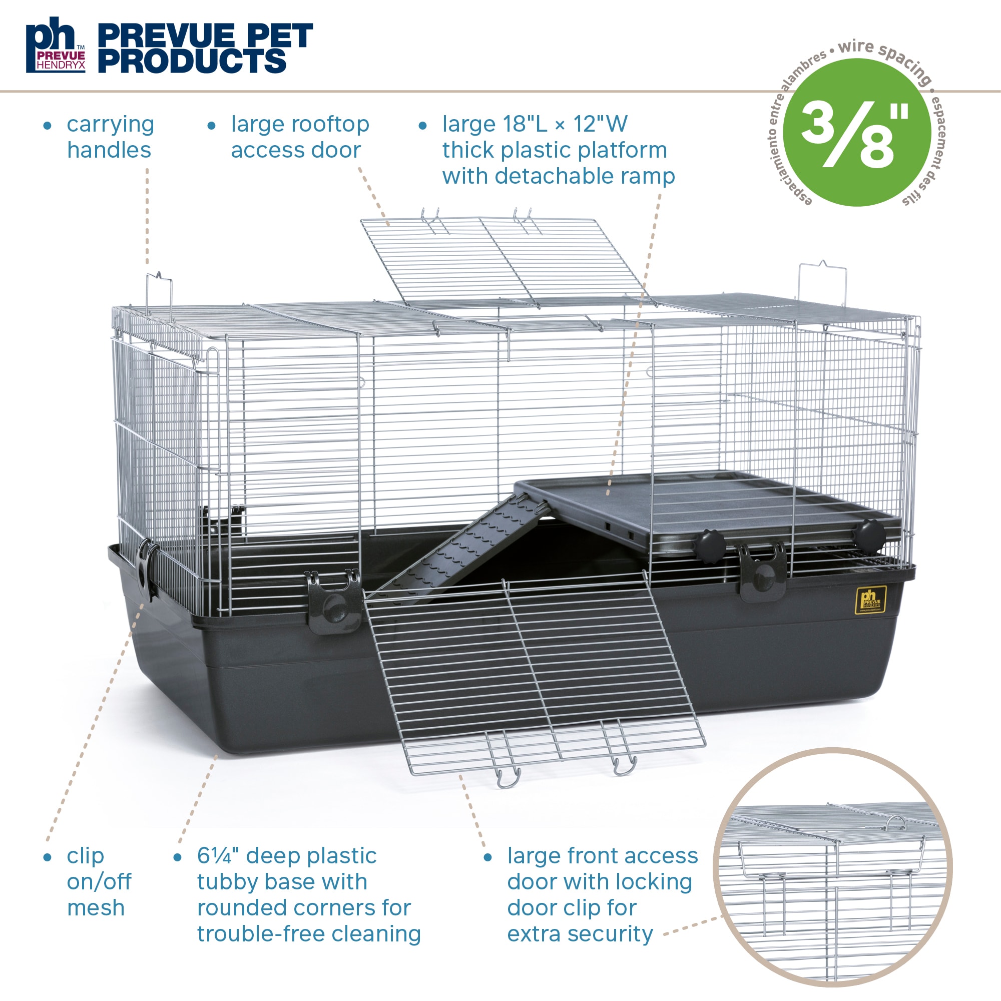 Prevue Pet Products Universal Small Animal Home Gray, Large