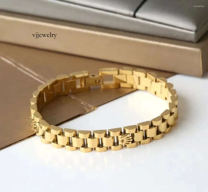 VJjewelry Charm Bracelets Chains Styles Metal Speedometer Crown Men Women Stainless Steel Bangle Pulseiras & Bangles Jewelry