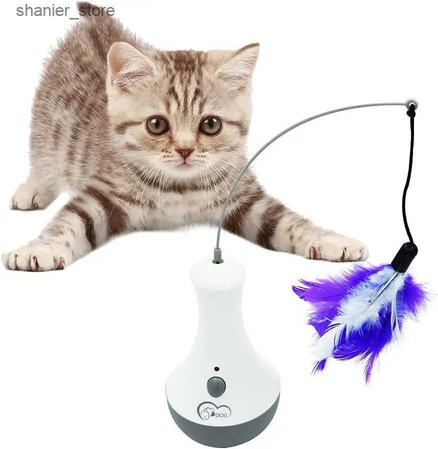 Cat Interactive Electronic Toys Cat Interactive Toy Fun Feather Kitten Teasing Indoor Game Automatic Toy Gift Cat Feather Toy L240910