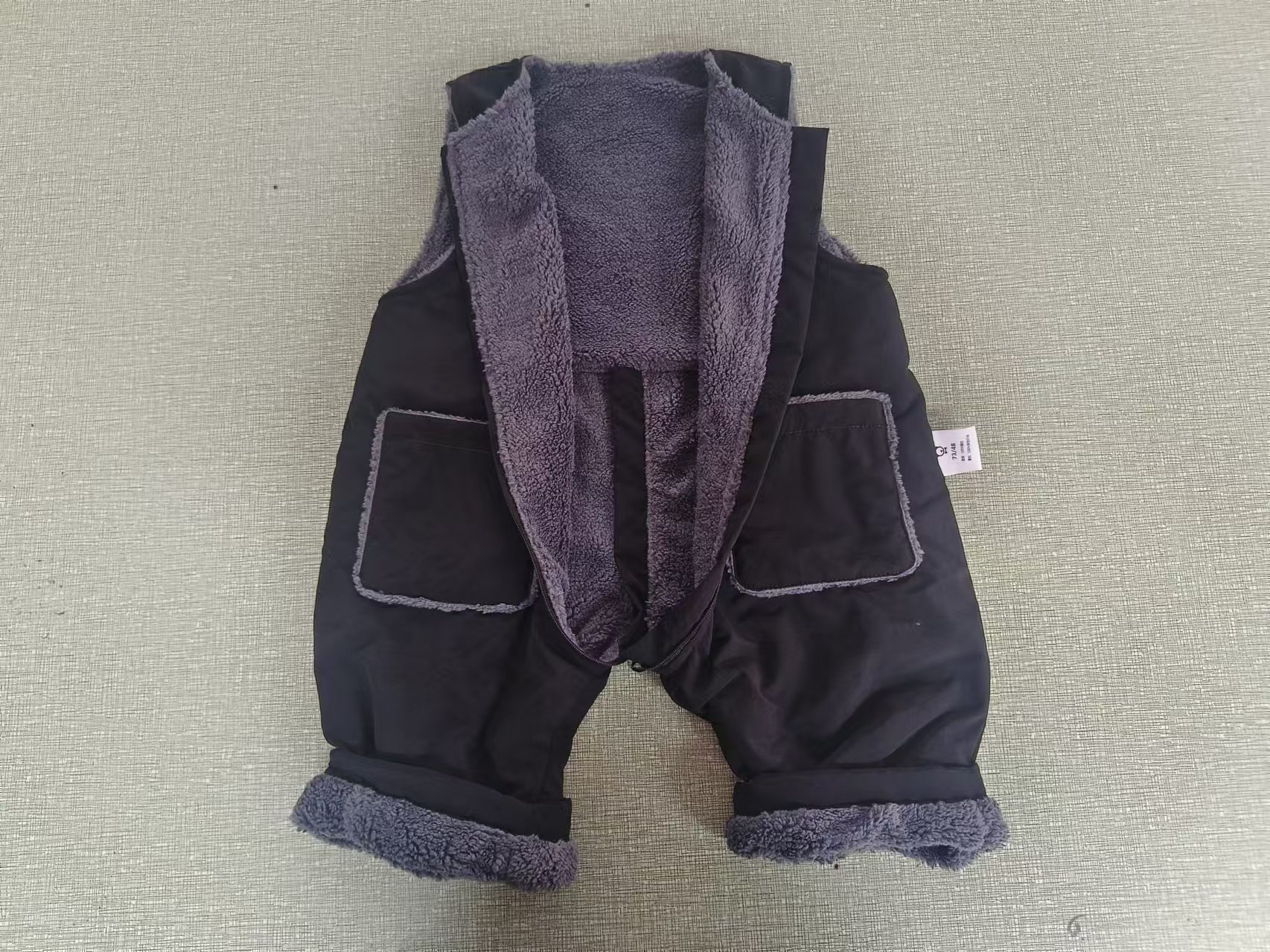 Waterproof, Fleece Lined Black Baby Romper by Dupont for Kids