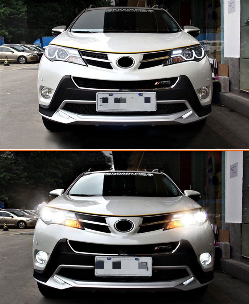 LED Headlight for Toyota RAV4 2013-20 16 LED Auto Headlights Assembly Upgrade Bicofal Lens Dynamic Signal Lamp
