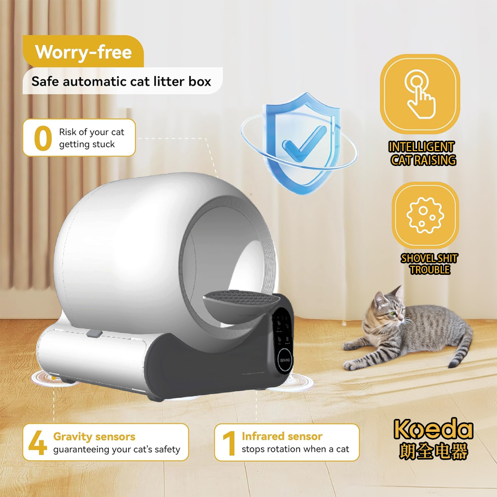 Self Cleaning Litter Box70L Large Capacity Smart Automatic Cat Litter Accessories Odorless Litter Box Self-Cleaning With App