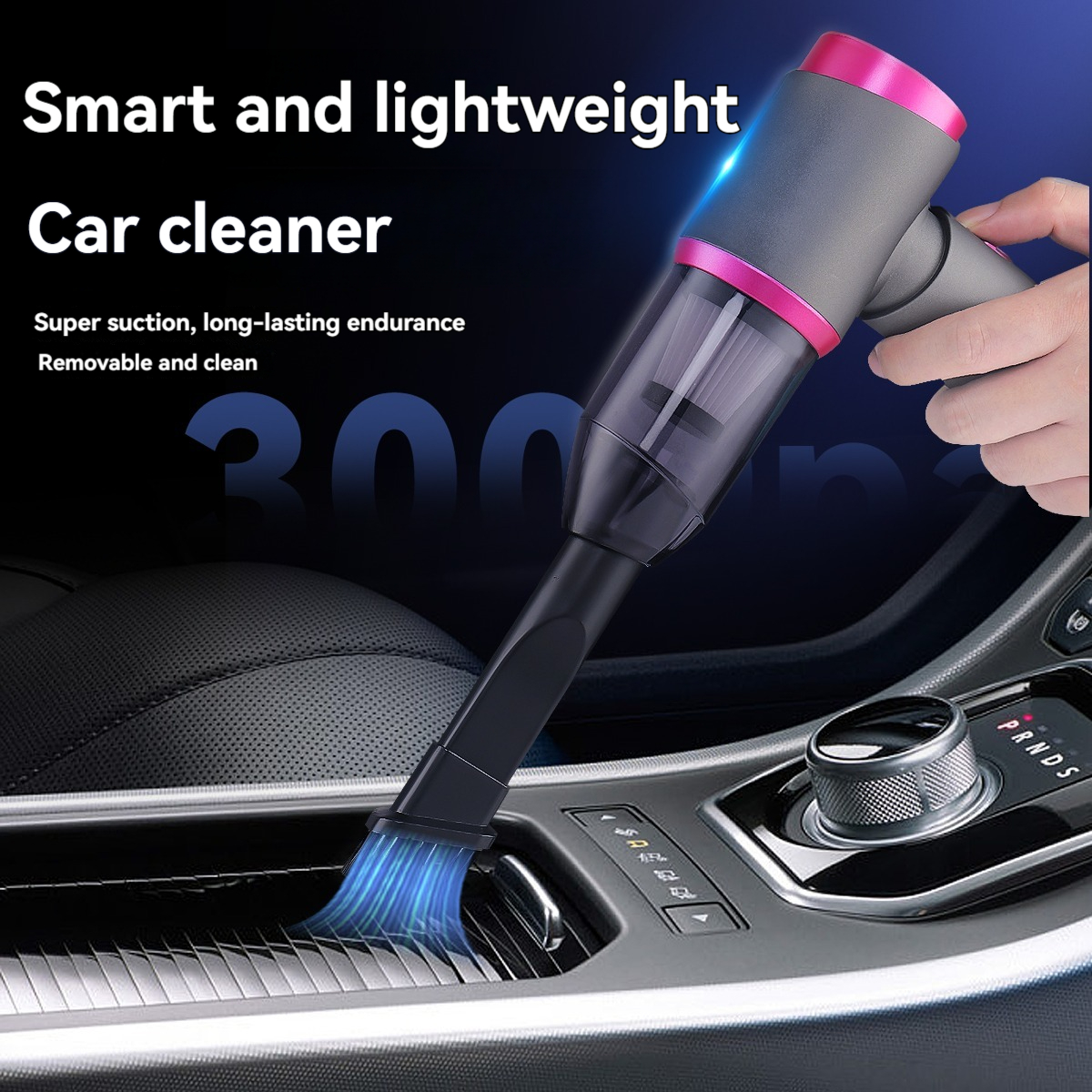 Car Vacuum Cleaner with High Suction Power - Portable Auto Cleaning Tool