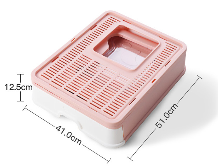 2024 Fully Enclosed Cat Litter Box with Lid Collapsible Ultra Cat Litter Box Drawer Cat Litter Pan