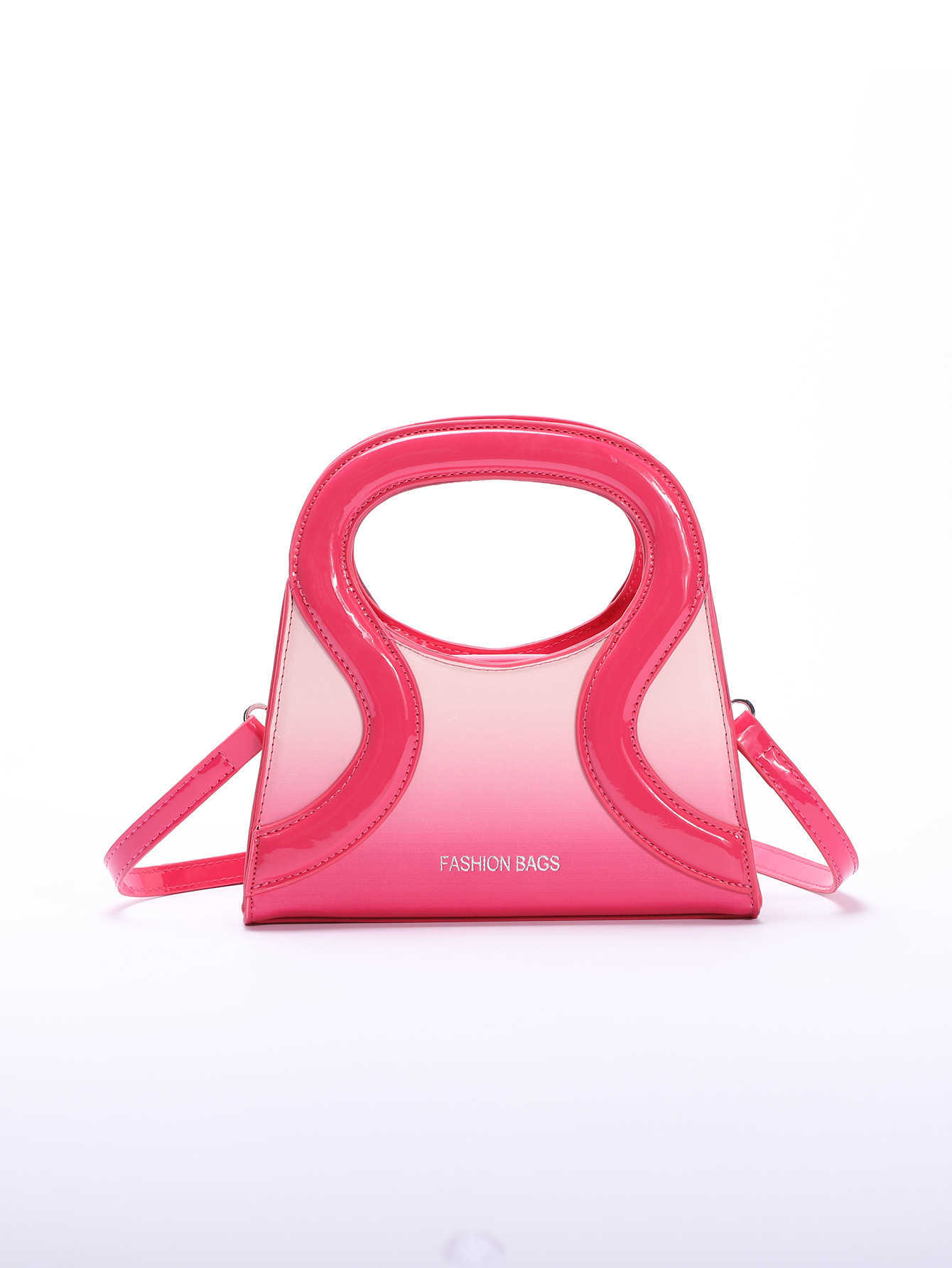 New Dopamine Style Gradient Womens Bag Hand Tote Bags Patent Leather Pressure Strip Handbag Sweet Girl Shoulder Crossbody Bag 241125