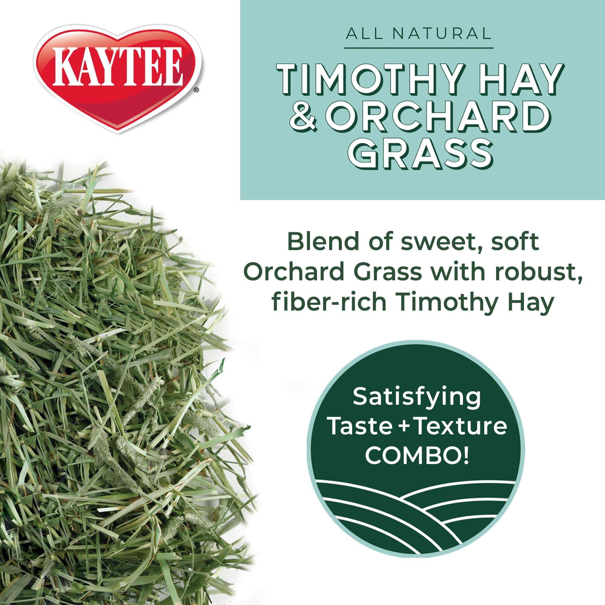 Kaytee Timothy Hay & Orchard Grass for Small Animals, 48 oz.