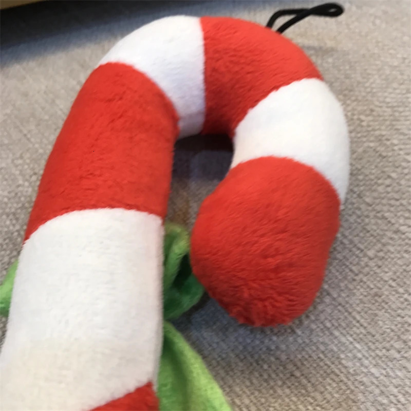 1 pc Christmas Candy Squeak Toy For Dog Puppy Plush Red Pet Sounding Holiday Party Animal French Bulldog Terrier Chihuahua 241125