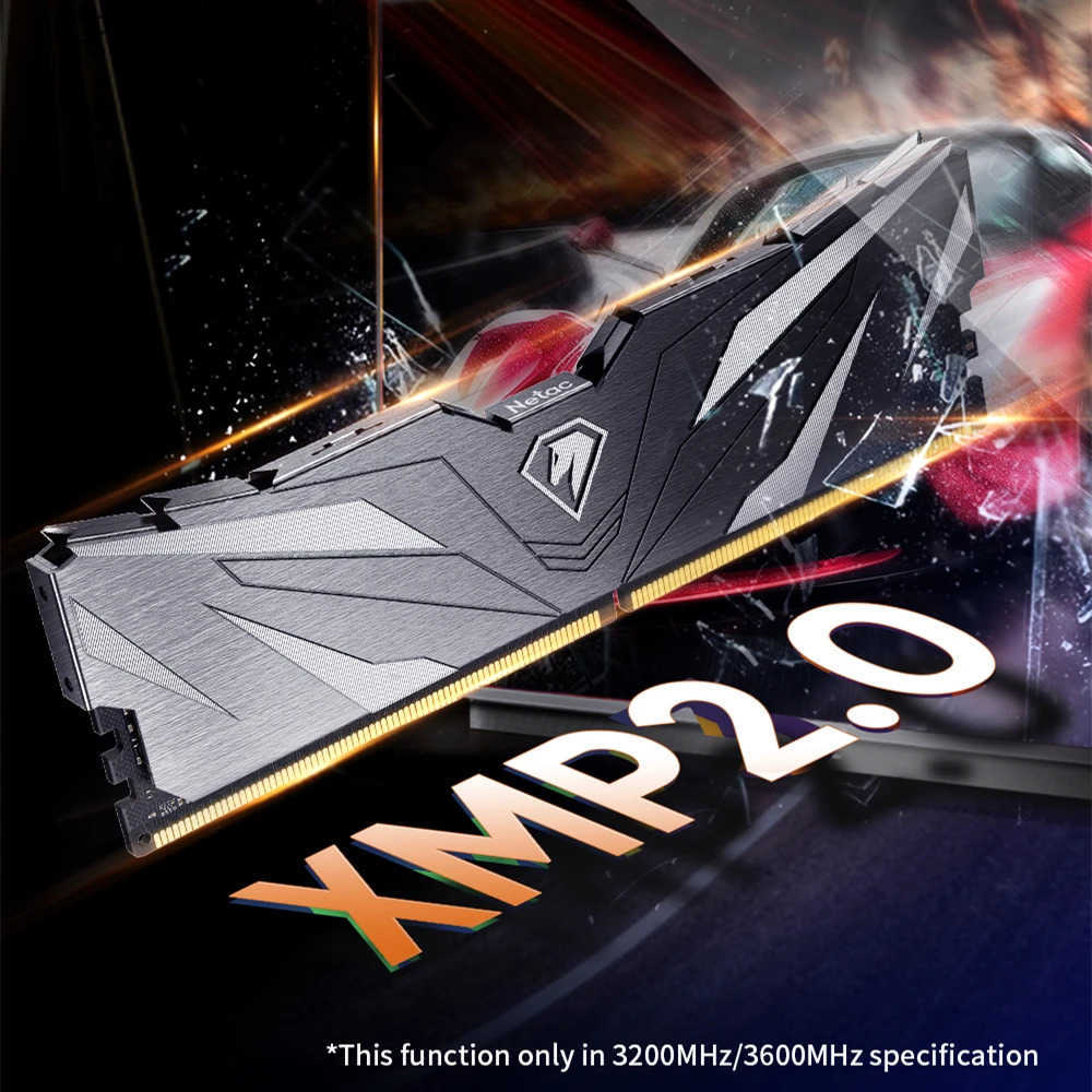 RAMs Netac Memoria Ram DDR4 3600MHz 3200MHz 2666MHz 8gb 16gb DDR5 4800MHz Heat Spreader Dual Channel 288Pin UDIMM Desktop Memory L240910