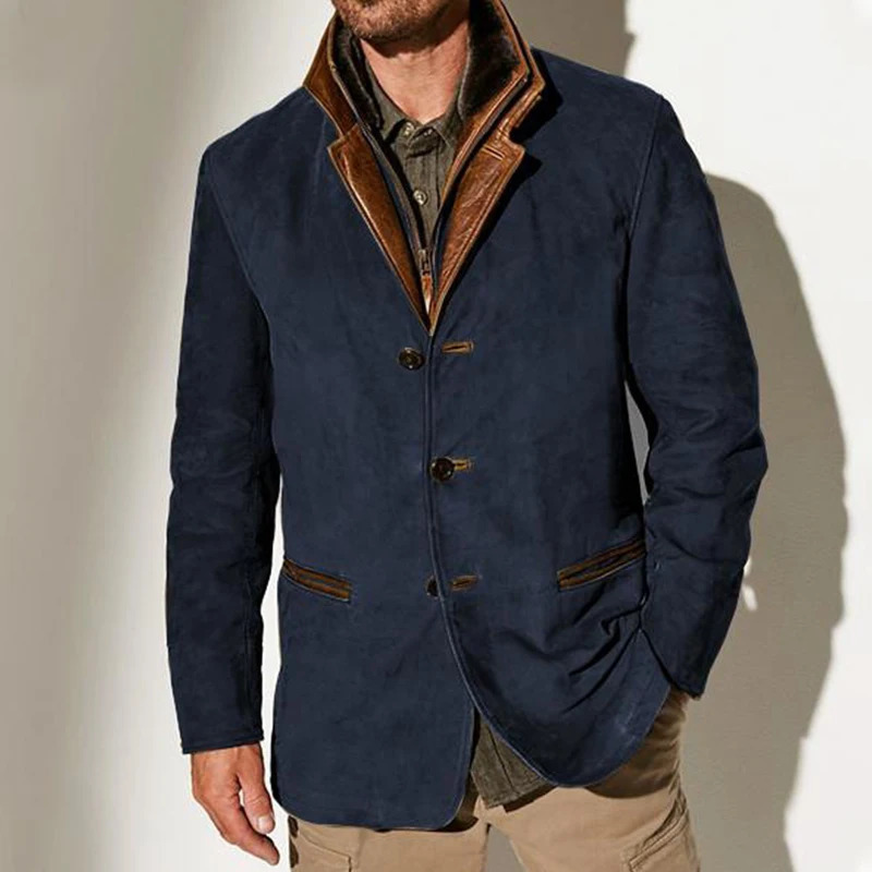 Vintage Michigan Jacket Solid Color Single Breasted Stand Up Collar Casual Fashion Loose Comfortable Work Outdoor 241112
