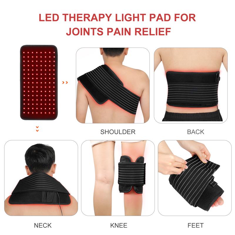 2024 Built-in Battery Wireless Led Belt Therapy Cat Dog Red Light Therapy Infrared Wrap 660nm 850nm Horse Therapy Red Light Pad