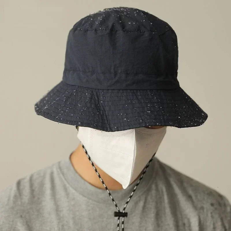 Quick drying fisherman hat womens summer outdoor beach Panama hat waterproof camping hiking folding Bob bucket Sunhats 241125
