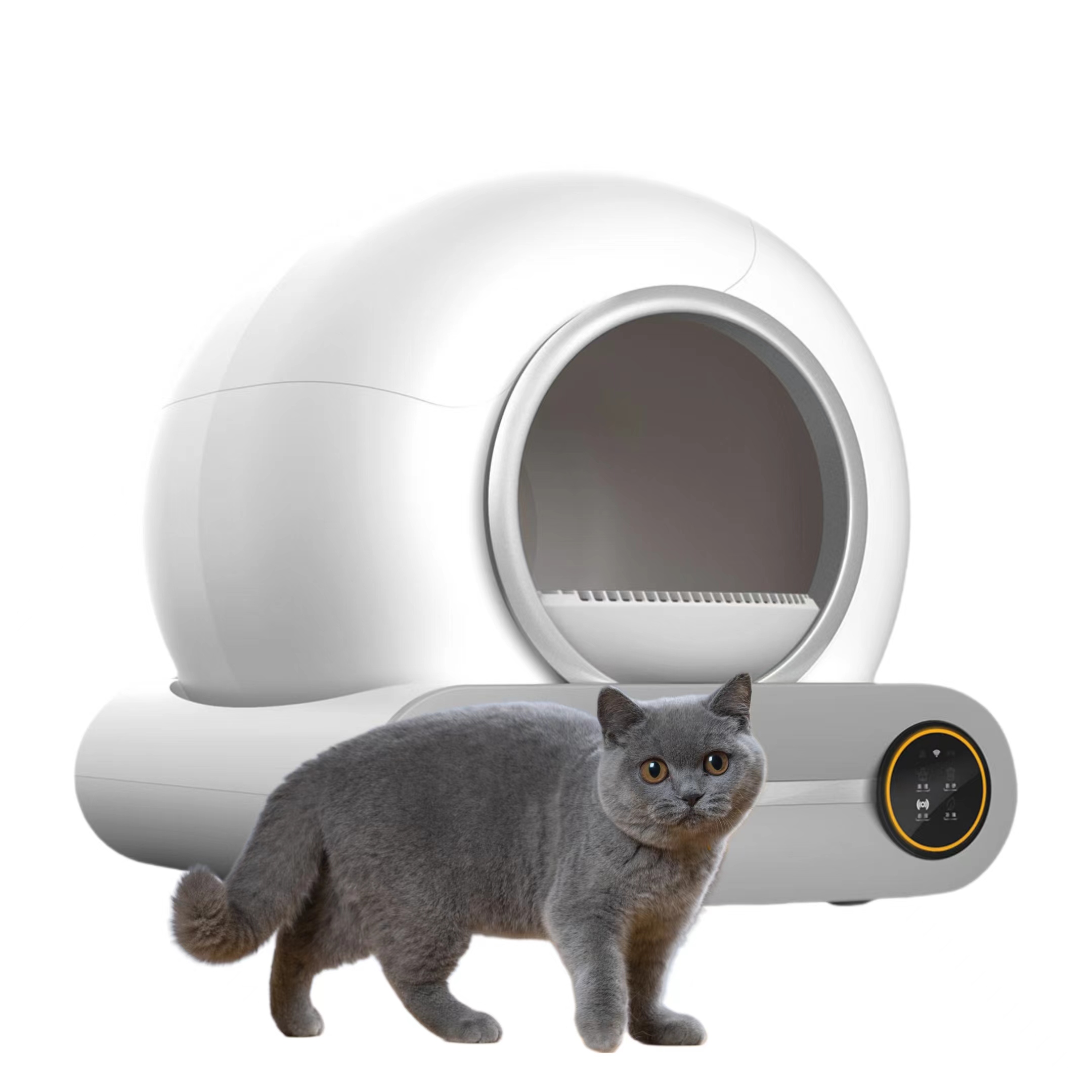 luxury eco friendly portable household extra large toilet self-cleaning smart automatic cat litter box