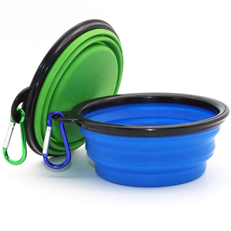 Pet Cat Dog Foldable Bowl Customized Color Logo Wholesale Silicone Dog Travel Bowl