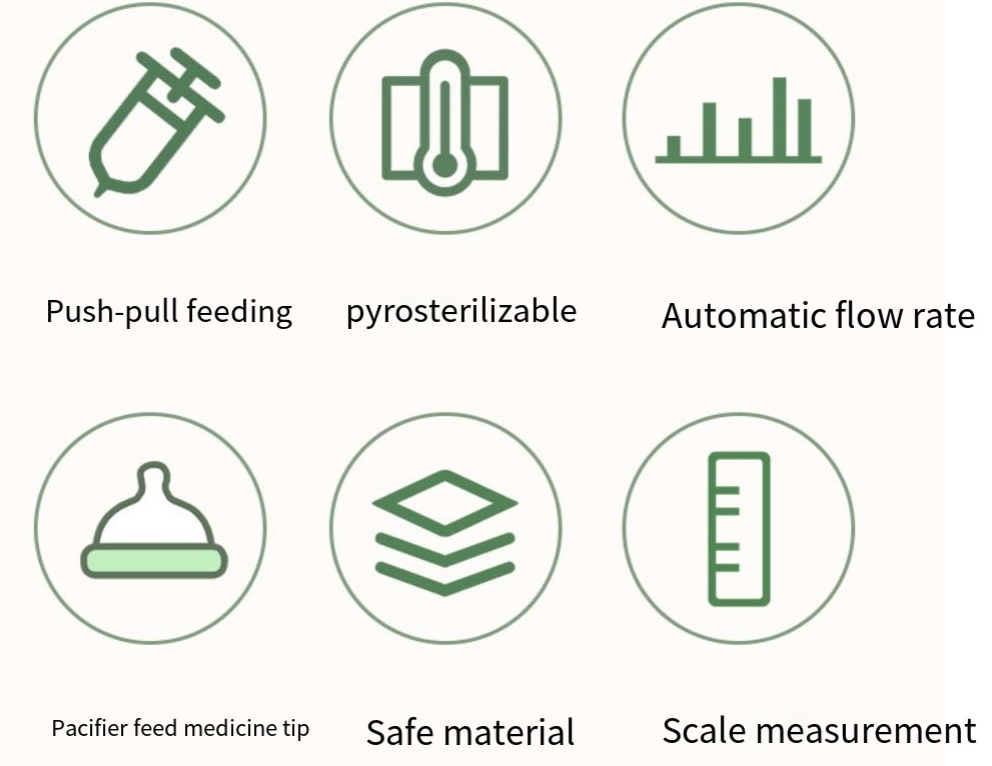 Precision sterile pet feeding syringe box can be sterilized at high temperature and reused
