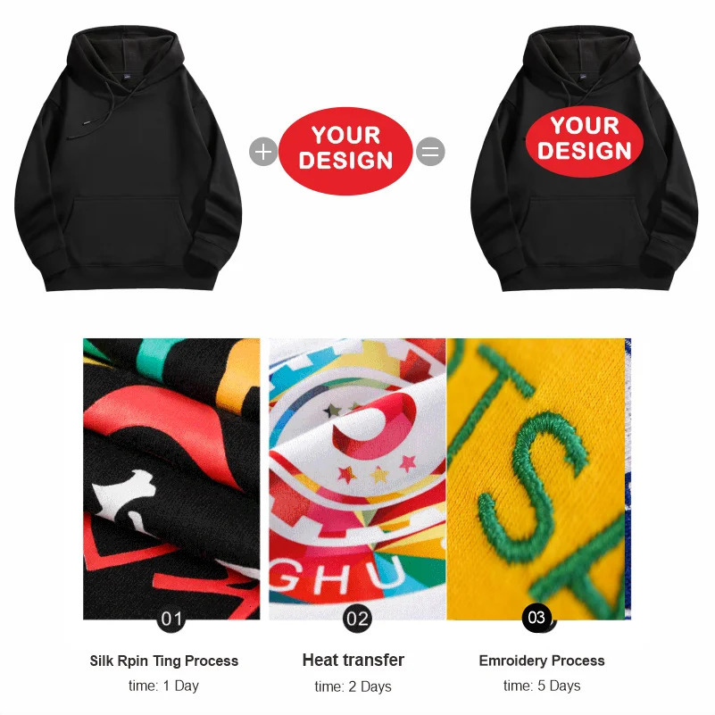Custom printed mens and womens hooded sweatshirts loose casual fashionable long sleeved zipper embroidered street sports shirts 241118